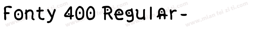 Fonty 400 Regular字体转换